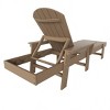 WestinTrends Dylan Adirondack Poly Reclining Chaise Lounge With Arms - 4 of 4