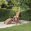 vidaXL Garden Table Brown HDPE (High Density Polyethylene), Steel - 3 of 4