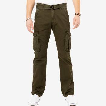 X RAY Men's Belted Classic Cargo Pants