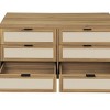 46.66"Modern 6 Drawer Dresser Wood Cabinet (Walnut) - 4 of 4