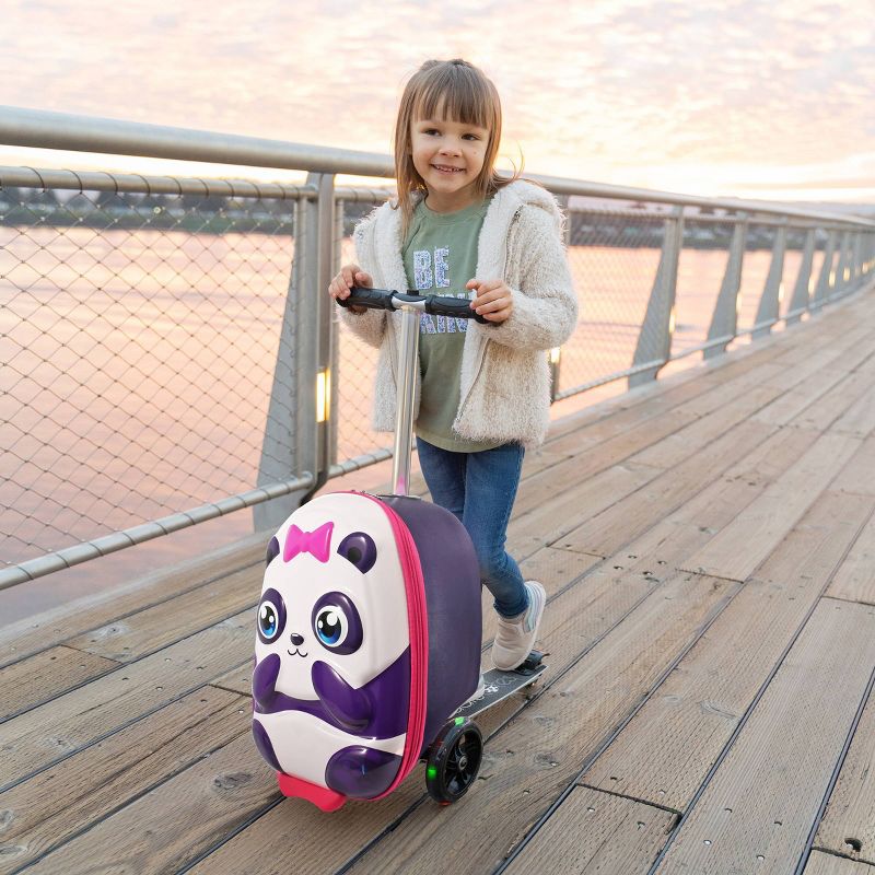 Kiddietotes Kids' Hardside Carry On Suitcase Scooter, 6 of 8