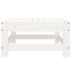 vidaXL Patio Footstool White Solid Wood Pine - 4 of 4