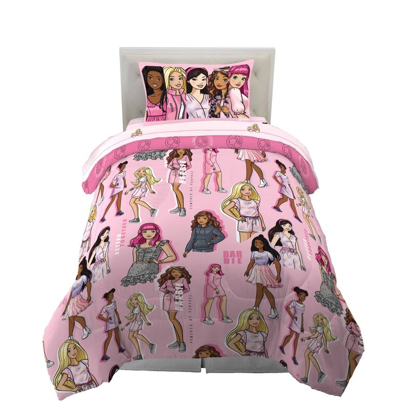 Twin Barbie Kids&#39; Bedding Set, 3 of 13