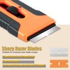 Itopfox Razor Scraper Tool Set with 80 Blades - 30 Metal & 50 Plastic for Sticker, Paint, Grease Removal on Glass, Tile, Wood Floors, Countertops - 2 of 4