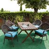 Patio Cushions Outdoor Chair Pads Thick Fiber Fill Tufted 19" x 19" by Sweet Home Collection® - 2 of 4