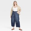 Women's High-Rise Curved Leg Barrel Jeans - Universal Thread™ - 3 of 3