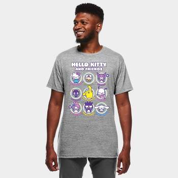 Men's Hello Kitty Short Sleeve Graphic T-Shirt - Heathered Gray