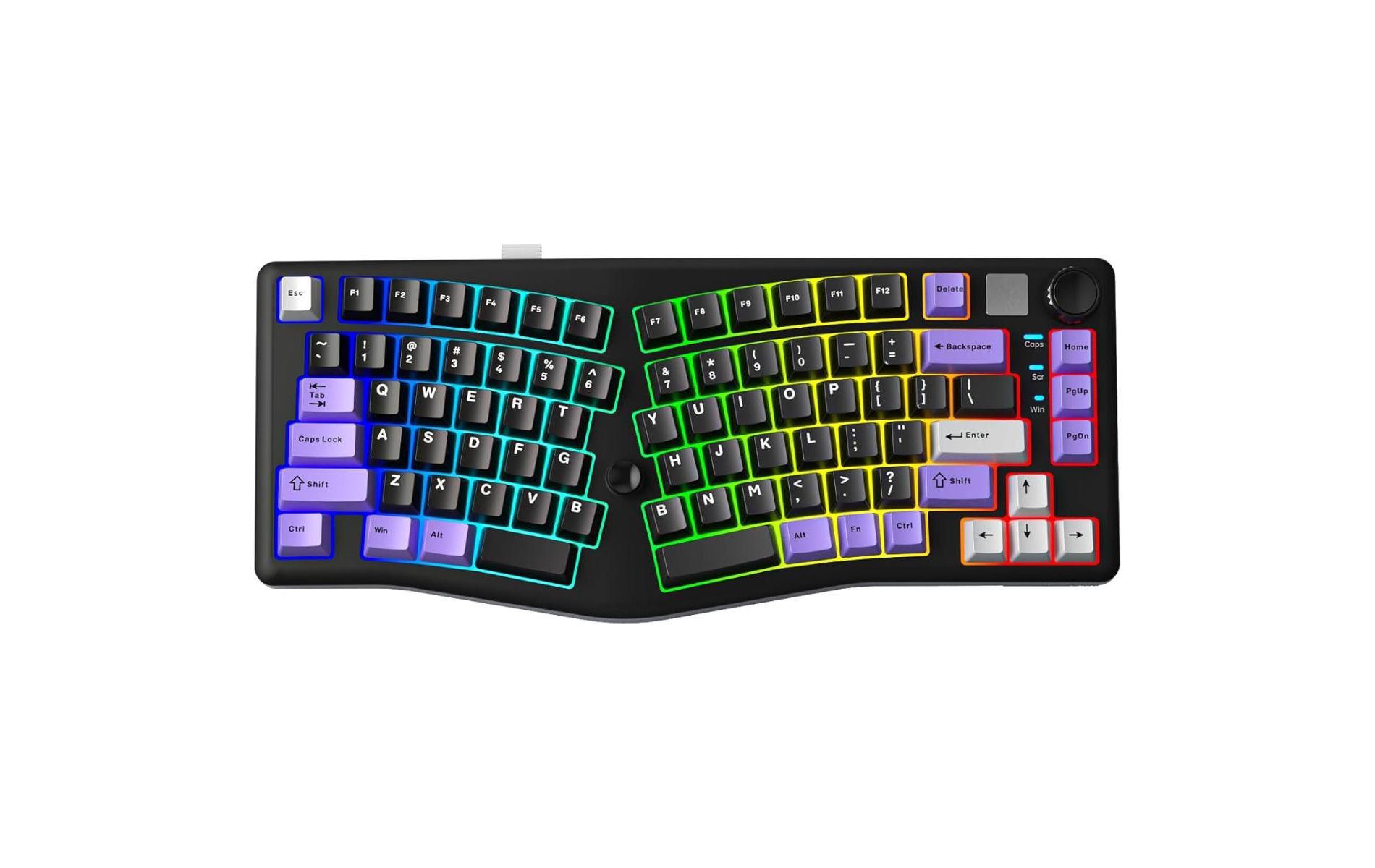 AULA A75, Alice 75%, Wireless, Ergonomic Gaming Keyboard, RGB, Functional Knob & Joystick, Hot-Swap, 4000mAh Battery