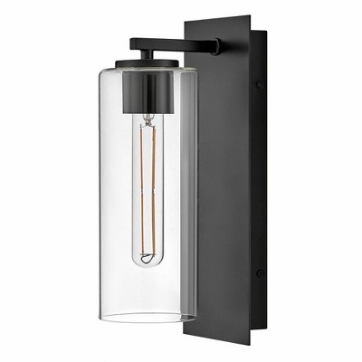 Lane Black and Clear Glass Dimmable Wall Sconce