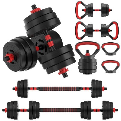Sapphtopaz Adjustable Dumbbells Free Weight Set with Connector, Multi-Functional Dumbbell Set Used as Barbell, Kettlebells, Weight Plate for Home Gym