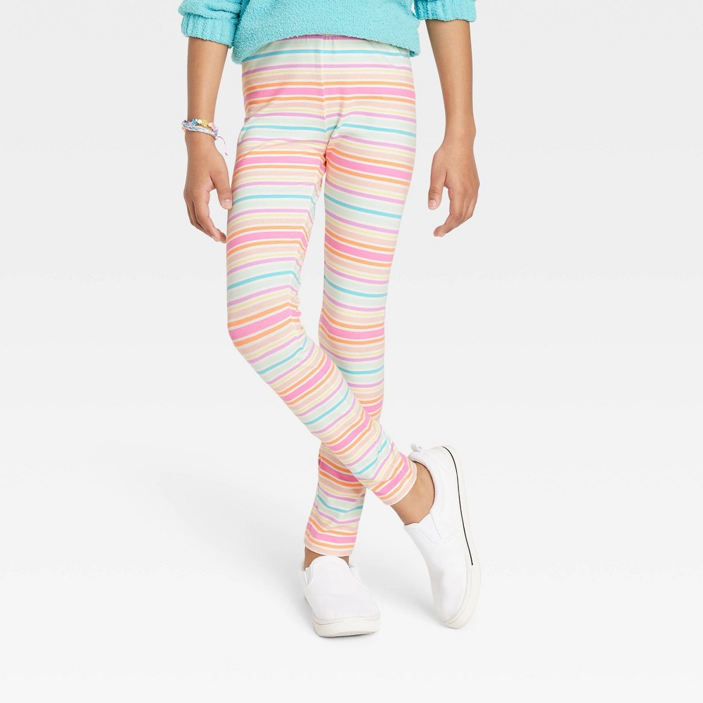 Girls' Striped Leggings - Cat & Jack™ XXL