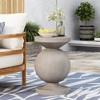 Maggift Patio End Tables, Stylish End Tables for Indoor and Outdoor Use, Ideal for Gardens, Backyard, Special Design, Gray, 17.25"*17.25"*26.5" - 4 of 4