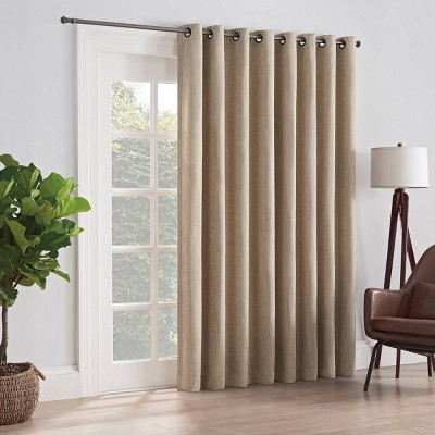 100"x84" Rowland Wide Blackout Curtain Panel Beige - Eclipse