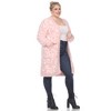 PS Leopard Print Open Front High Pile Fleece  Coat - White Mark - 3 of 4