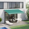 PAGED Retractable Awning Aluminum Frame for Door Entrance Adjustable Protection with Manual Crank Handle for Deck, Yard - 2 of 4