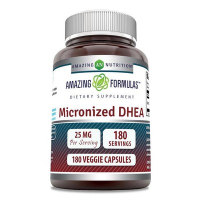 Amazing Formulas Micronized DHEA 25 Mg 180 Veggie Capsules