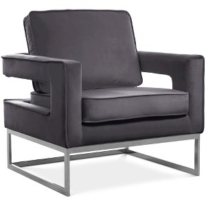 Meridian Furniture,Noah Velvet Accent Chair - 1 of 4