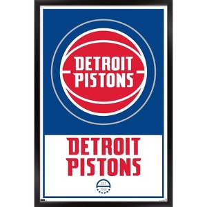 Trends International NBA Detroit Pistons - Logo 21 Framed Wall Poster Prints - 1 of 4