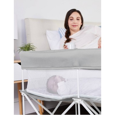 Gray Portable Infant Bassinet with Padded Insert