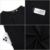 Men's Long Sleeve Kaftan Thobe Button Down Henley Robe Casual Side Split Gown Shirt with Pocket - 4 of 4