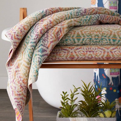 Rhapsody Multicolor Cotton Jacquard Bath Towel 27" x 50"