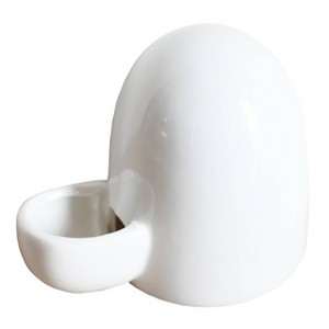 A&E Cage Company 4 fl oz Ceramic Waterer for Guinea Pig, Gerbil, Mouse, Chinchilla, Hamster and Rat Water Bottle - White - 1 of 2