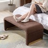 NicBex Modern 43.3" Bedroom Bench Accent Stool with Boucle Fabric and Gold Trims for Entryway and Living Room - 2 of 4