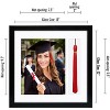 Americanflat 13x13 Black Graduation Frame | 2 Opening Mat Displays 8"x10" Photo and Tassle. Tempered Shatter-Resistant Glass. 2X Sawtooth Hangers - 2 of 4