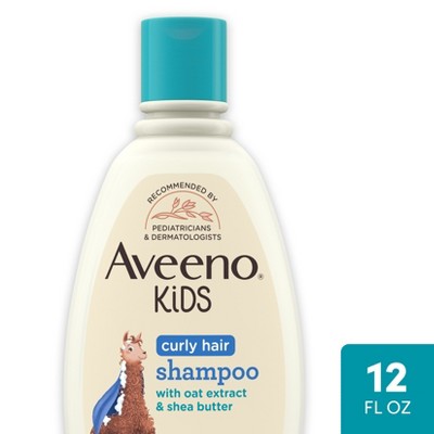 Aveeno Kids' Curly Hair Hydrating Shampoo, Oat Extract & Shea Butter - Gentle Scent - 12 fl oz