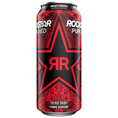 Rockstar Punched Fruit Punch Energy Drink - 16 fl oz can