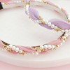 Wrapables Pearl & Rhinestone Headbands with Long Ribbon Head Wraps (Set of 2) - 4 of 4