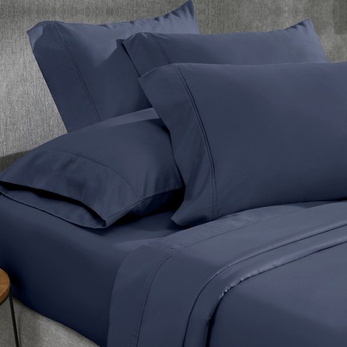 Indigo Navy Blu Details about   California Design Den 400 Thread Count 100% Cotton Pillow Cases 