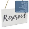 Darware Hanging Wooden Reserved Signs, 6pk; Rustic Style Wood Signs for Weddings and Special Events - 4 of 4