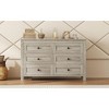 NicBex Retro Farmhouse 6-Drawer Wooden Dresser 52.6" Wide Storage Cabinet for Bedroom, Spacious Drawers & Scratch-Resistant Finish - 3 of 4