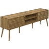 Monarch Specialties Tv Stand 72 Inch Media Entertainment Center Storage Cabinet Console Storage Shelves Walnut Laminate Contemporary Modern - 3 of 4