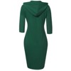 Women Long Sleeve Hooded Sweatshirt Midi Dress - 3 of 4