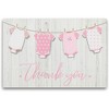 Pipilo Press 60-Pack Girl Baby Shower Thank You Cards with Envelopes and Stickers for Gender Reveal Parties, 6x4 in - 3 of 4