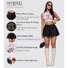 Women's Stretch Flared Mini Skirt - Super Short Skate Style in Nylon Ponte for Casual Wear Charcoal - 2 of 4