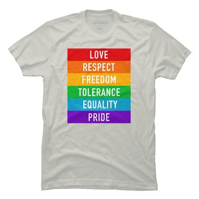 Adult Design By Humans Pride Rights Motto By PINHEAD66 T-Shirt