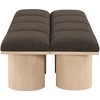 Meridian Furniture,Pavilion Boucle Fabric Bench - 3 of 4