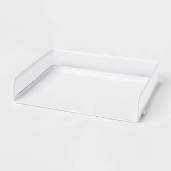 Mesh Stacking Letter Tray with Wide Side Opening White - Brightroom™