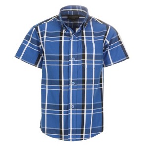 Gioberti Boy's Casual Plaid Checkered Short Sleeve Button Down Shirt - 1 of 2