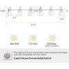 Whizmax Modern Glass Bathroom Vanity Light, Crystal Shower Light,  Wall Mount Lighting Fixture for Hallway Kitchen Bedroom Living Room - 4 of 4
