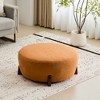 Airsurfer Warm Tan Ottoman Modern Plush Ottoman Living Room Accent for Relaxed Seating - 2 of 4
