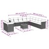 vidaXL 12 Piece Patio Sofa Set with Cushions - Gray Poly Rattan - 3 of 4