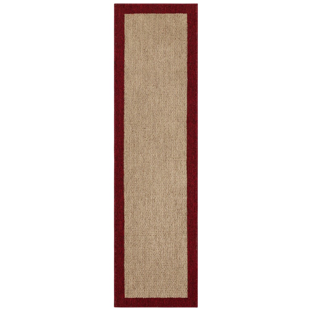 2'x7' Runner Madison Boarder Tufted Runner Rug Red - Threshold™