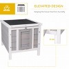 17'' Wooden Rabbit Hutch with Waterproof Openable Roof and Ramp,Raised Outdoor Bunny Cage for Small Pets - LAOTIES - 4 of 4