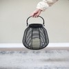 AZL1 Life Concept Decorative Lantern with Rattan Woven Candle Design Timer Function for Living Room Entryway Bedroom, Black, 16"*12"*12" - 3 of 4