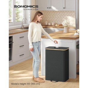 26 Gallon Recycling Bin for Kitchen, Bottle Recycling Container with Inner Bag & Collection Hole, Foldable Design for Metal Plastic Paper Glass - 1 of 4