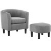 NicBex Corduroy Oversized Accent Chair with Ottoman and Plywood Frame,Modern Chair and Ottoman Sets for Bedroom,Reading Room - 4 of 4